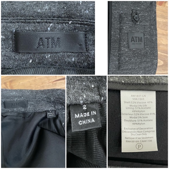 NEW ATM Bonded Knit Sport Blazer in Charcoal Grey Work Business Casual - Picture 13 of 13